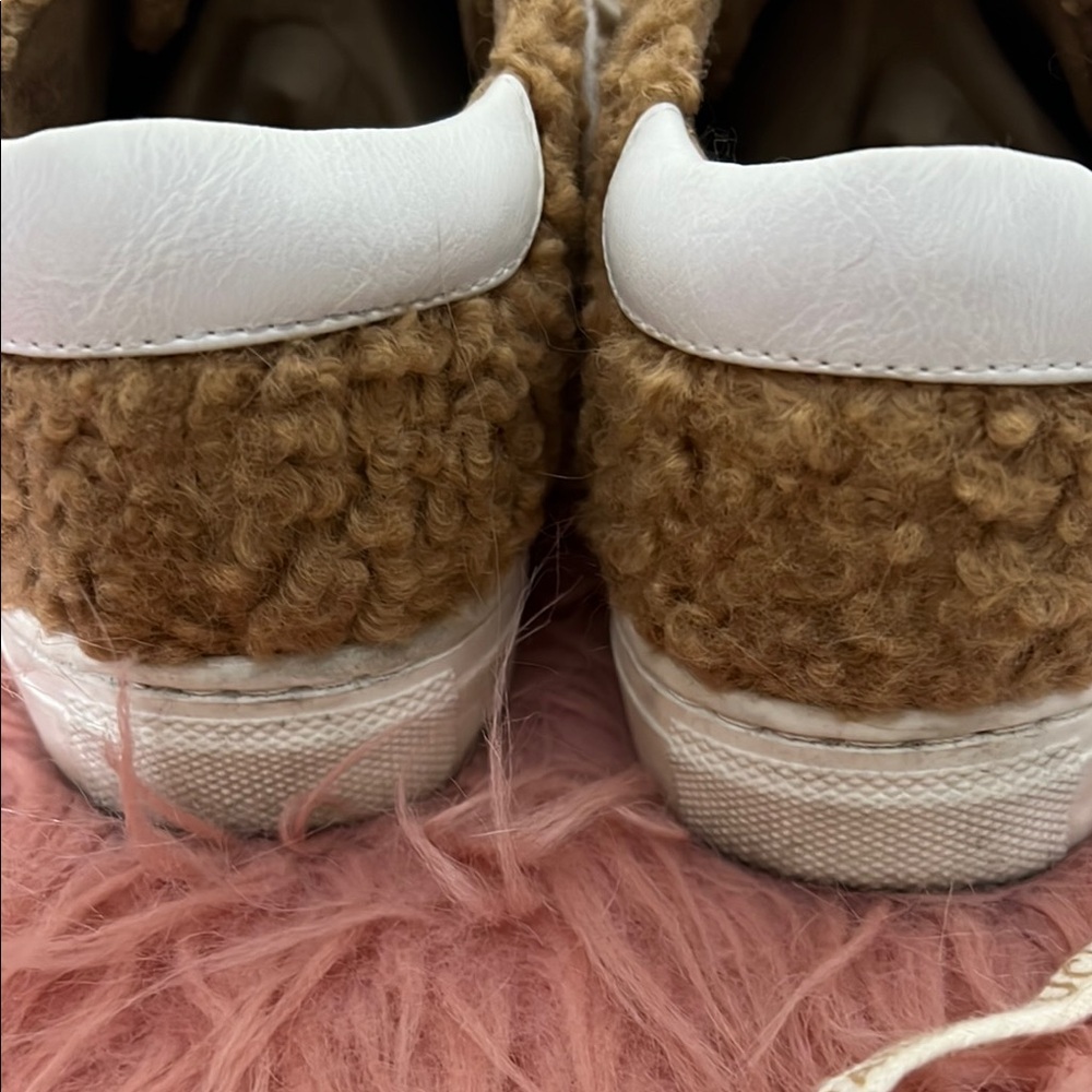 Lucky Brand Teddy Bear Brown and White Sneakers Casual Low-Top - Picture 12 of 13